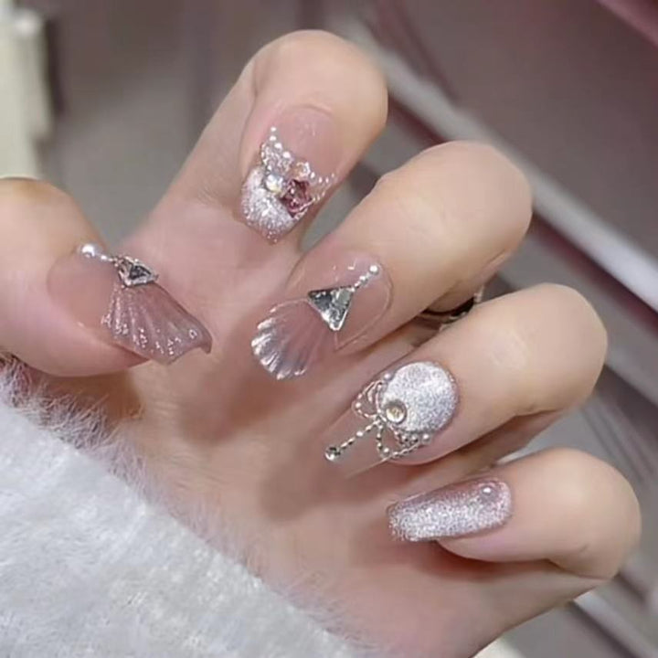 Elegant 3D Floral Design Press-On Nail Set Kalsten