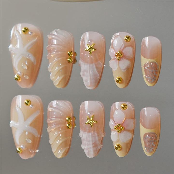 Elegant Floral Design Nail Set Kalsten