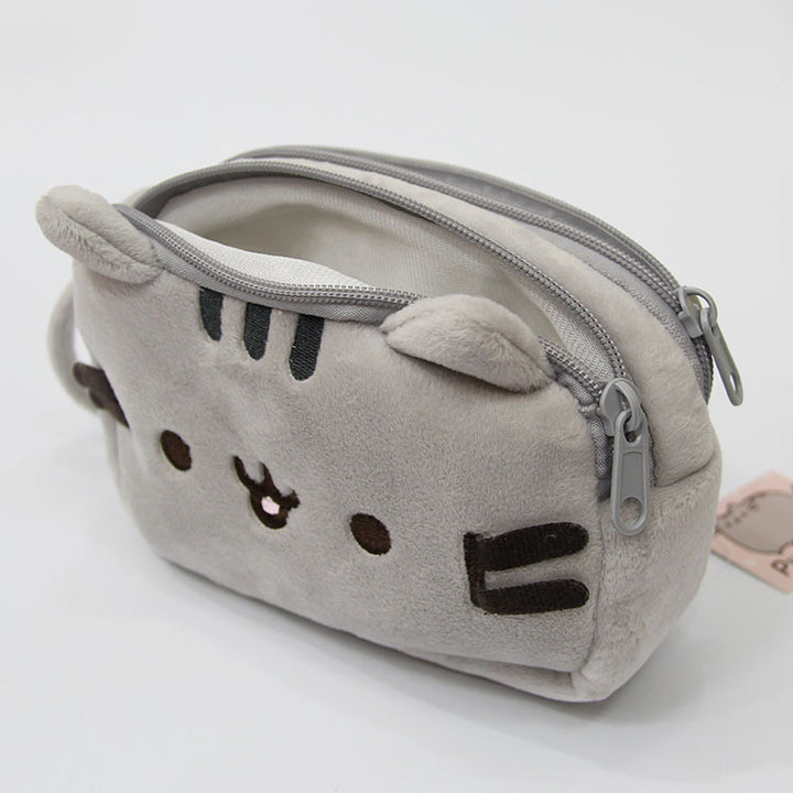 Plush Cat-Themed Pencil Case