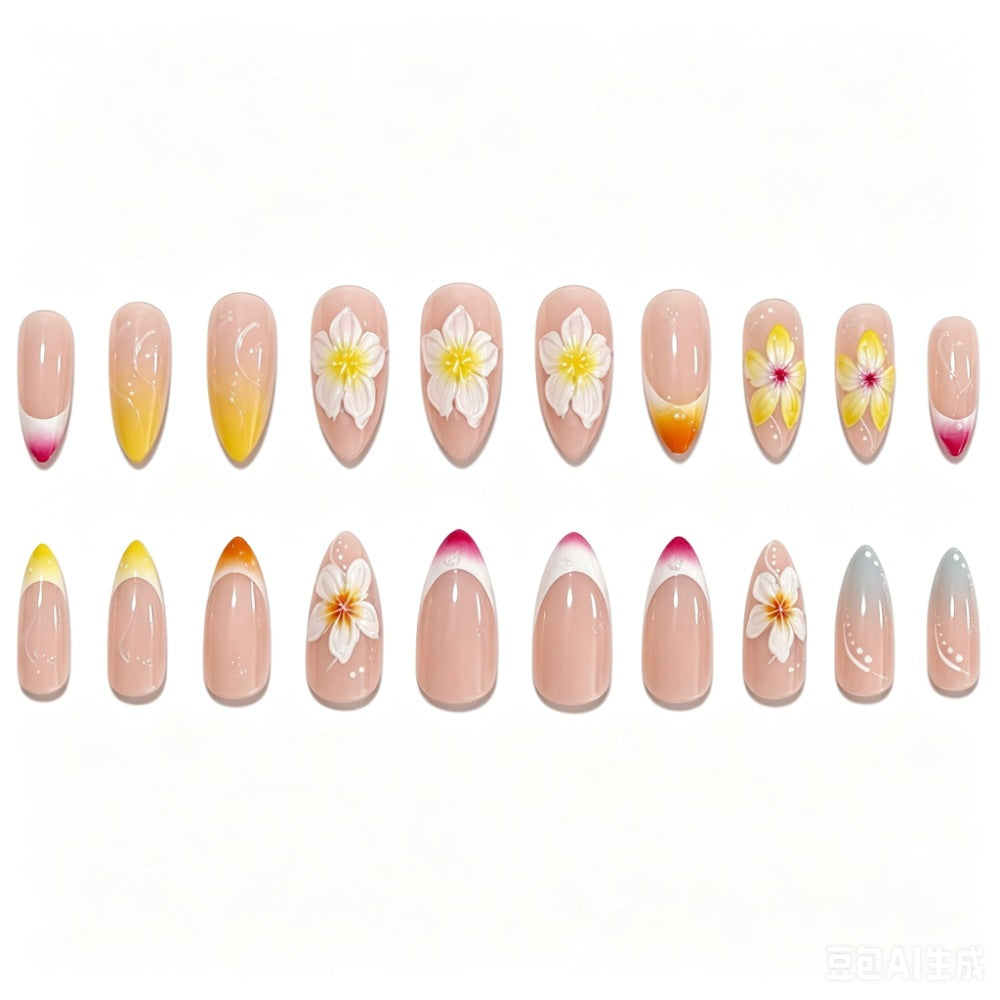 Creative Nail Art with Floral Details Kalsten