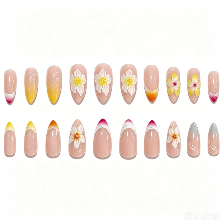 Creative Nail Art with Floral Details Kalsten