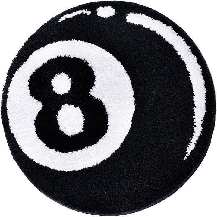 Playful Round Pool-Themed Rug