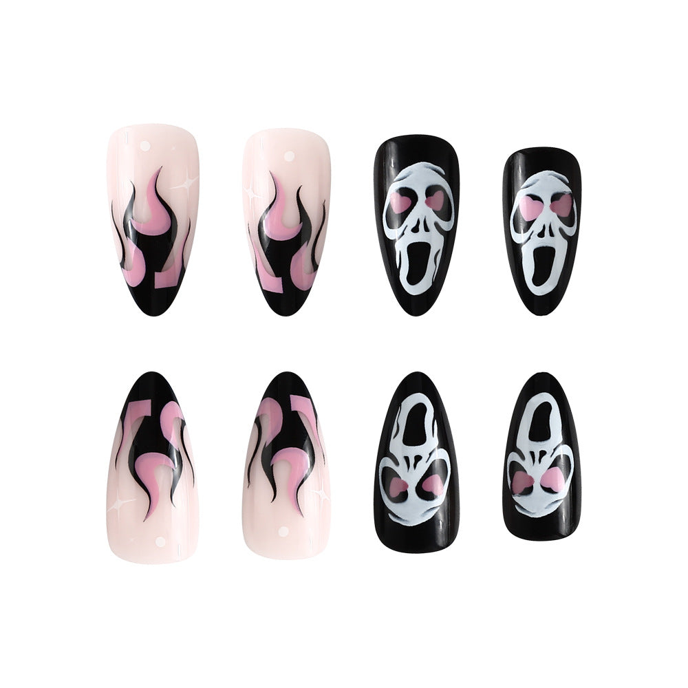 Artistic Halloween-Inspired Long-Lasting Press-On Nails Kalsten