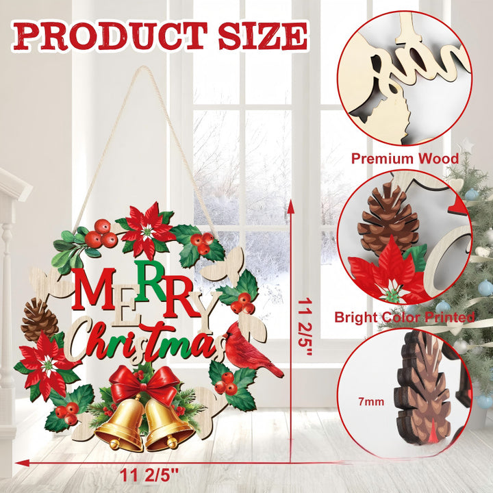 Decorative wooden sign with winter motifs Kalsten
