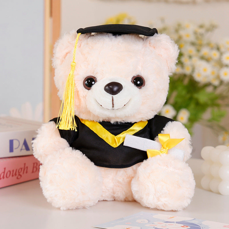 Festive Holiday Plush Bear Decorative Sitting Cuddler with Pom-Scarf & Velour Hat Kalsten