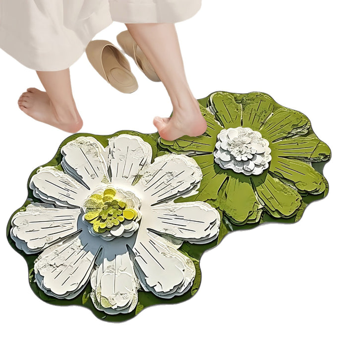 Luxurious Floral Design Bath Mat Kalsten