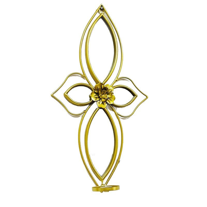 Elegant Floral Wall Mirror with Decorative Metal Design Kalsten