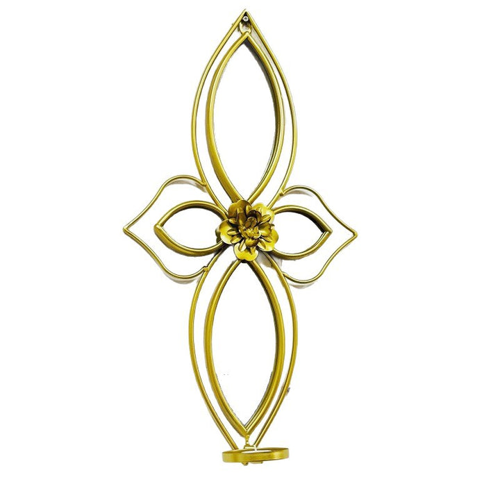 Elegant Floral Wall Mirror with Decorative Metal Design Kalsten
