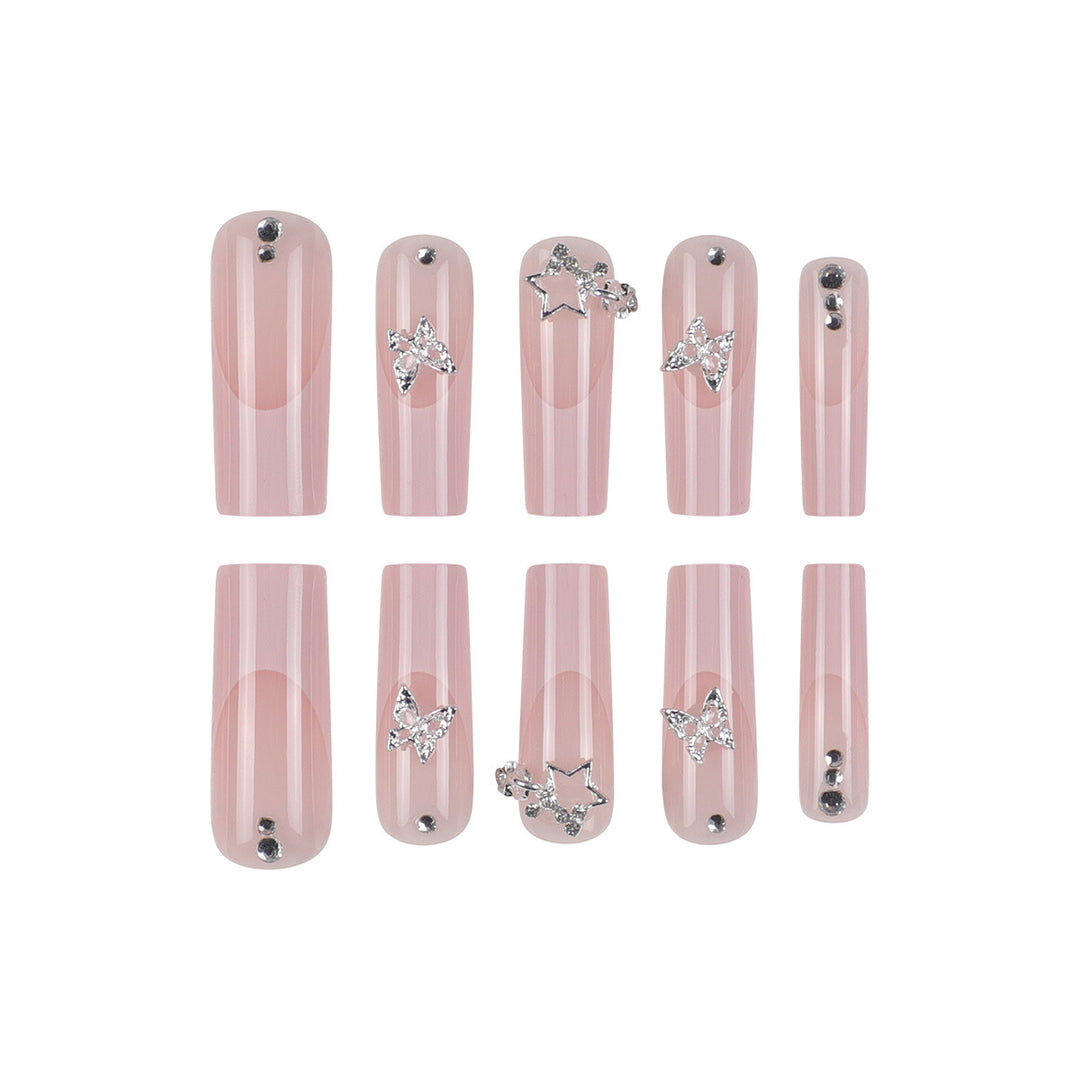 Glamorous Long Square Nail Art Set Kalsten