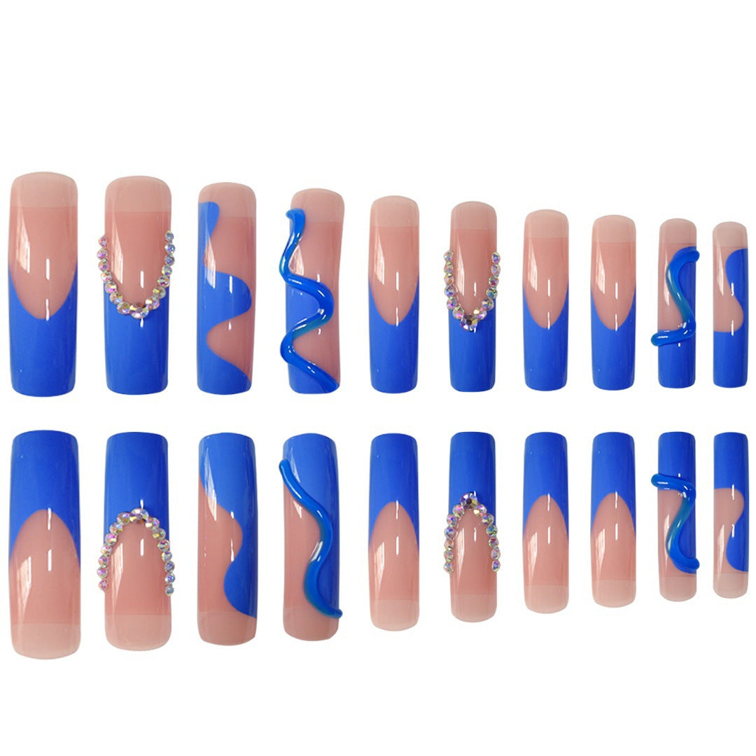 Glamorous 3D Long Stiletto Press-On Nails Kalsten