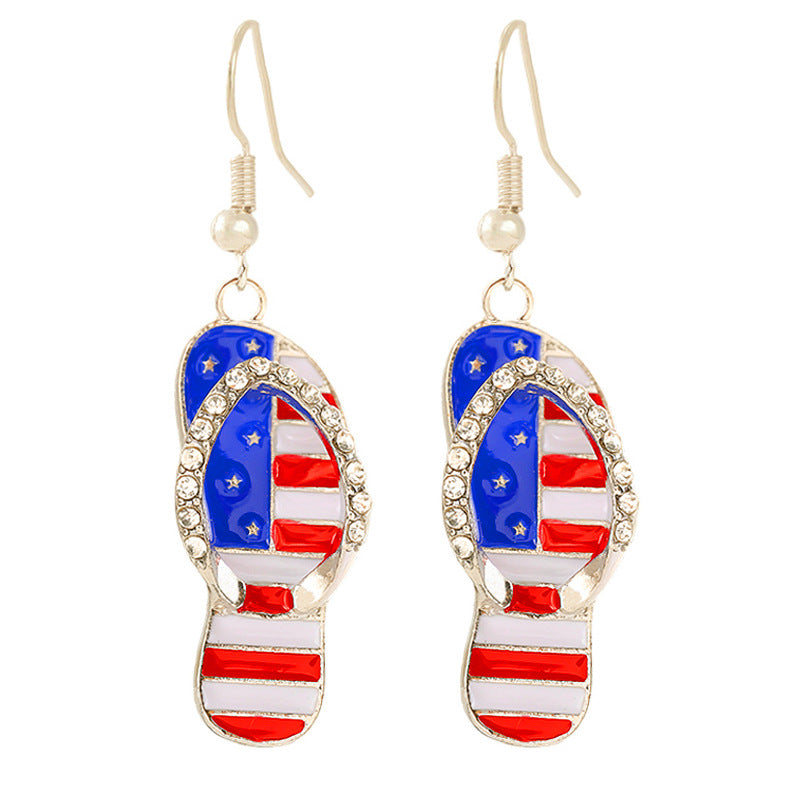 Women nan enamel horseshoe earrings with star motif and fishhook closure Kalsten