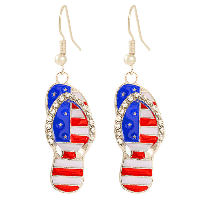 Women nan enamel horseshoe earrings with star motif and fishhook closure Kalsten