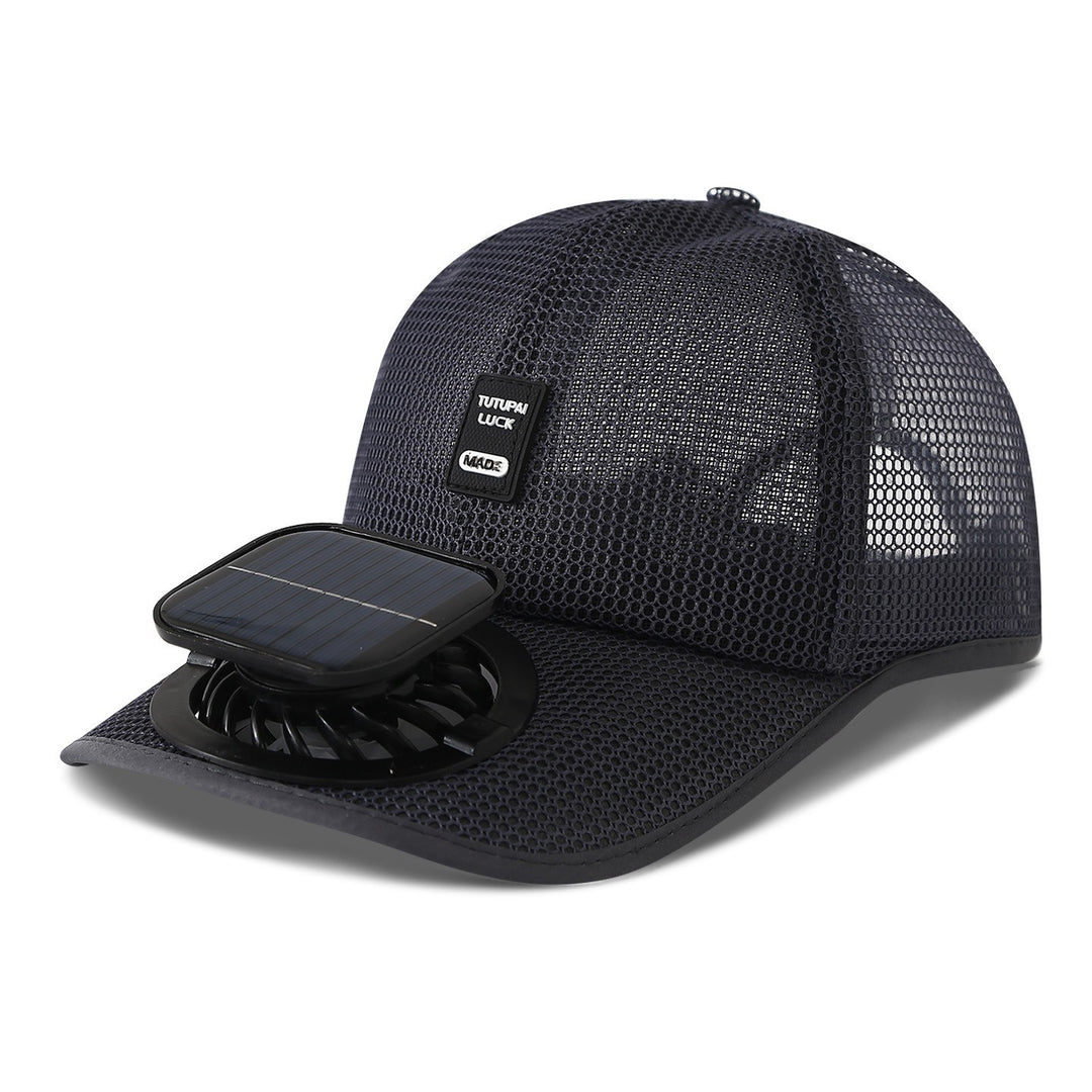 solar-powered mesh baseball cap with removable front fan Kalsten