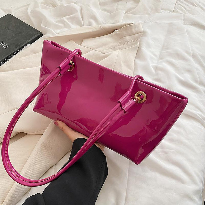 Glossy Patent Leather Handbag