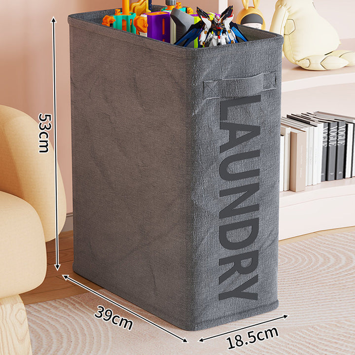 Tall Slim Rolling Fabric Laundry Hamper with Locking Casters