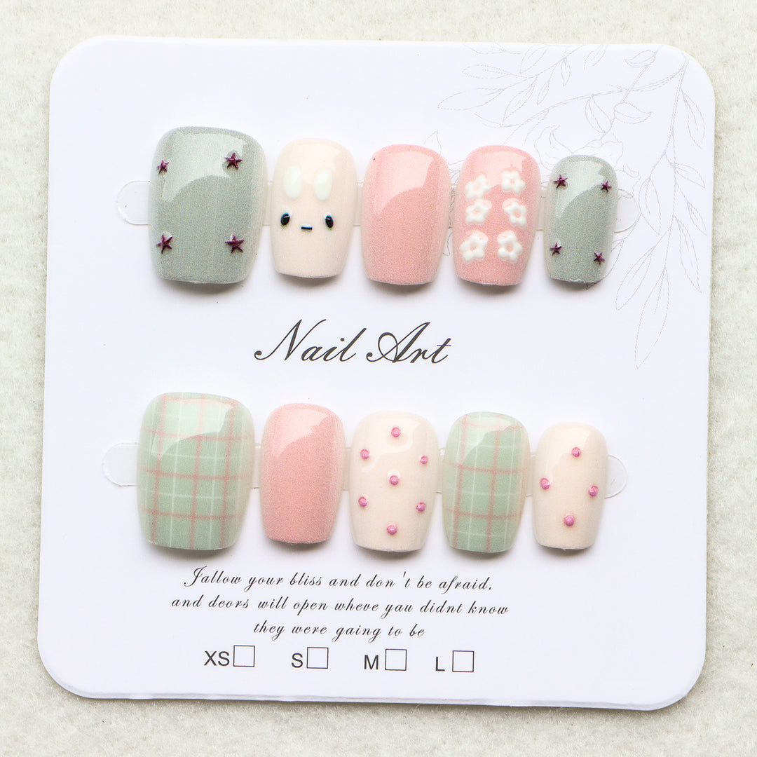 Creative Themed Press-On Nail Art Set Kalsten