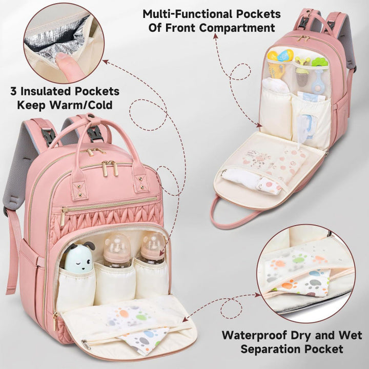 Elegant and Spacious Backpack with Textured Design Kalsten