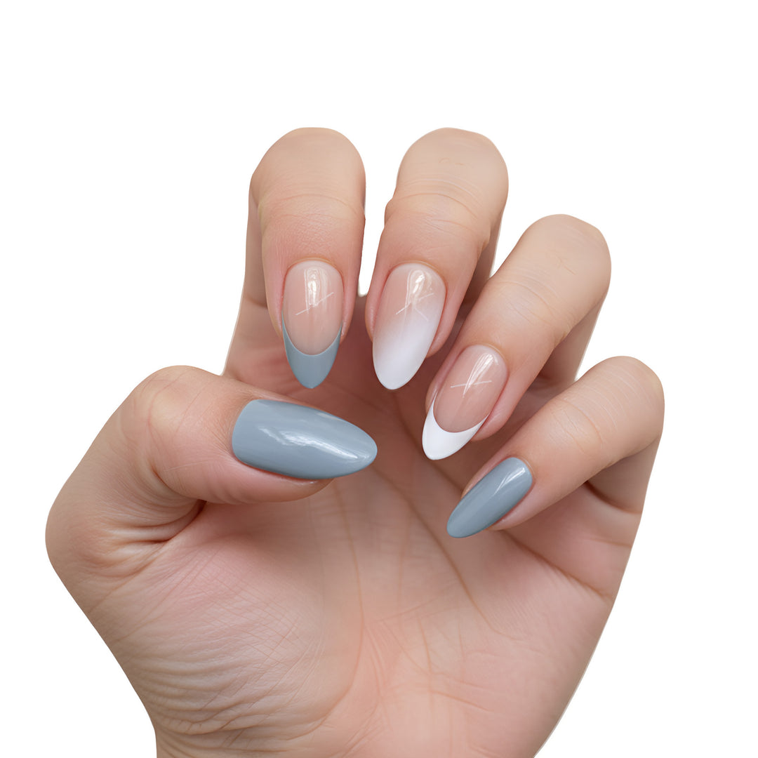 Elegant Ombre Almond-Shaped Press-On Nails Kalsten