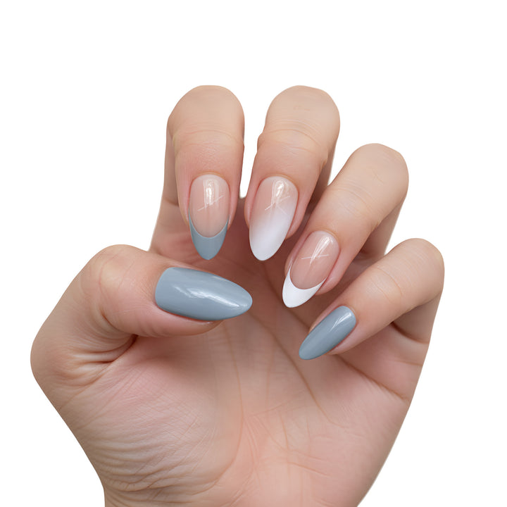 Elegant Ombre Almond-Shaped Press-On Nails Kalsten