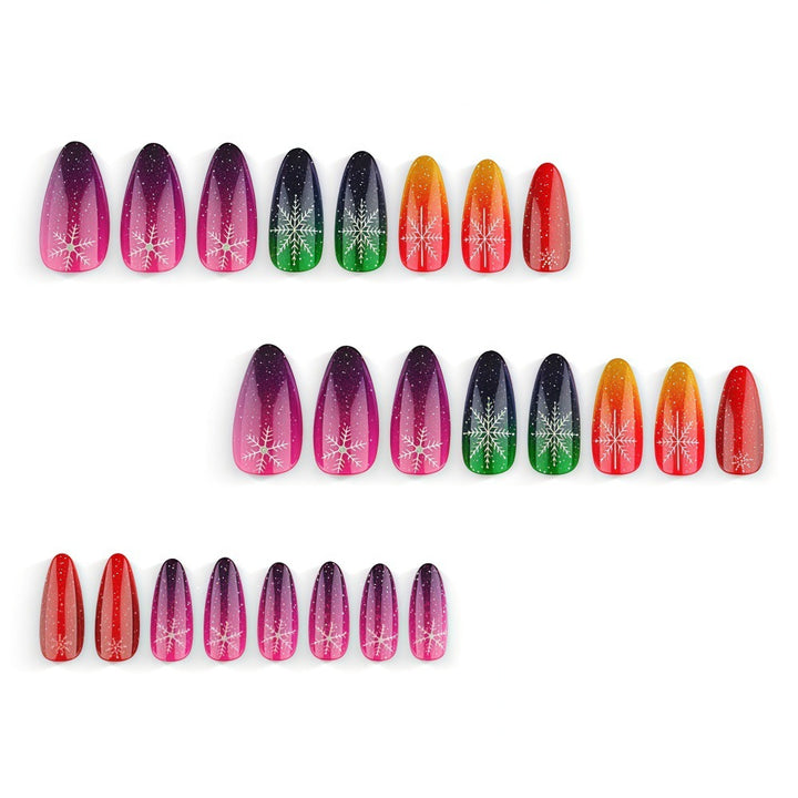 Artificial nails with sparkling snowflake design Kalsten