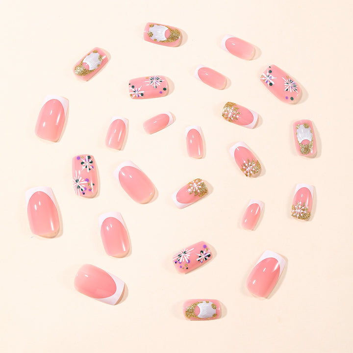 Decorative Holiday-Themed Acrylic Nail Art Extensions Kalsten