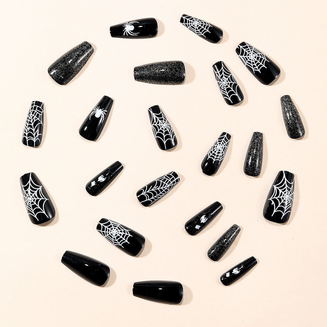 Spooky Spider Web Nail Art Extensions Kalsten