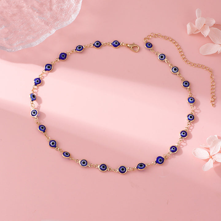 Decorative Evil Eye Charm Necklace Kalsten