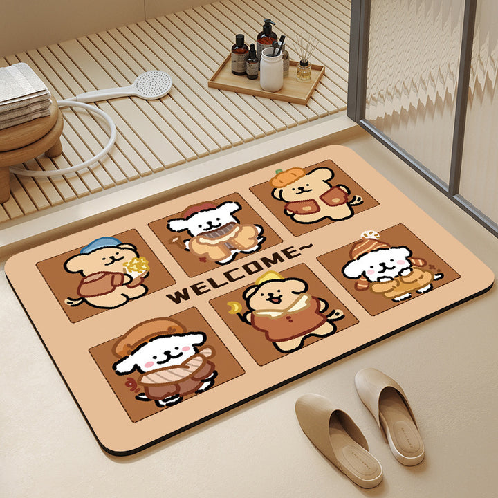 Cute Cartoon Character Welcome Mat