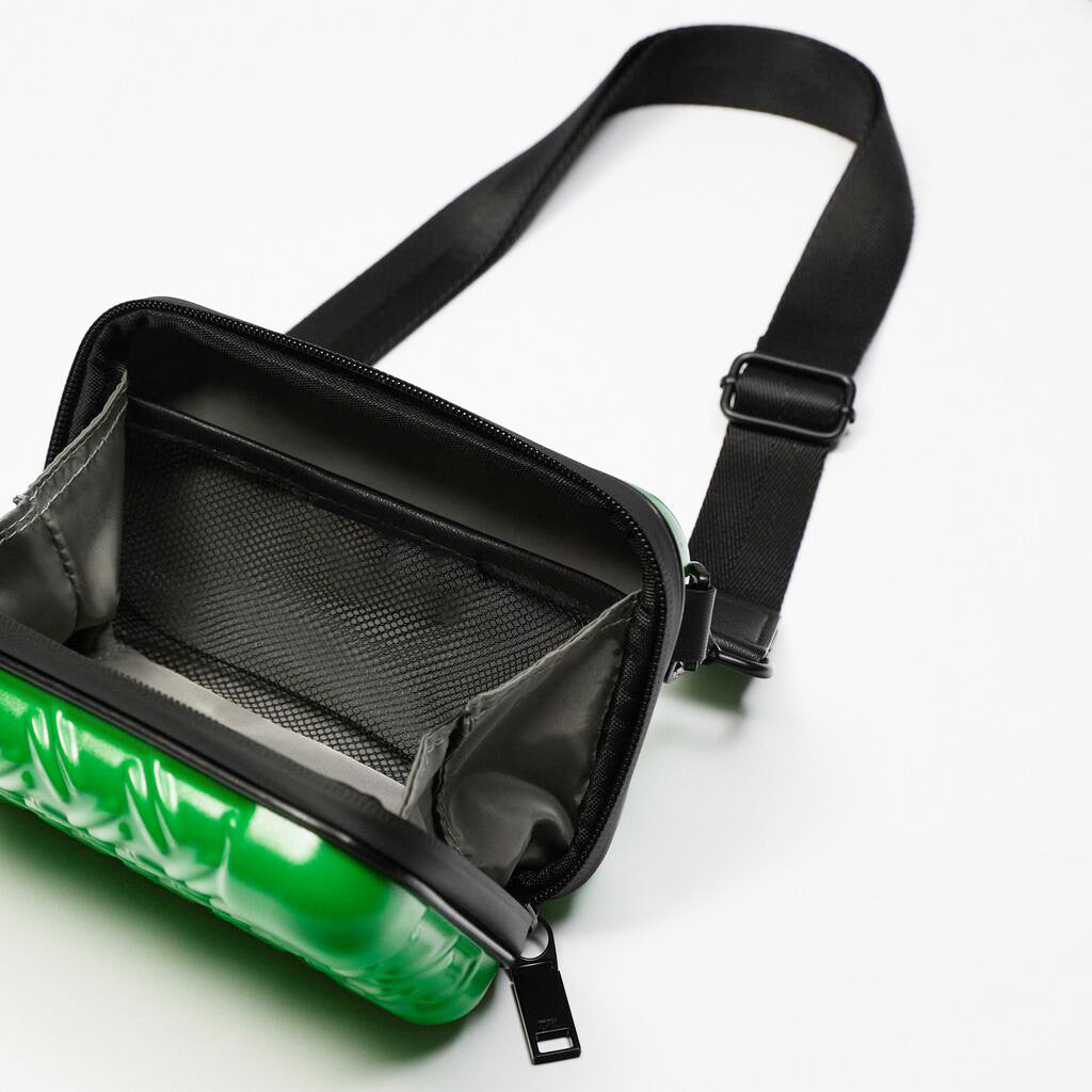 Unisex Textured Hard Shell Crossbody Bag Kalsten