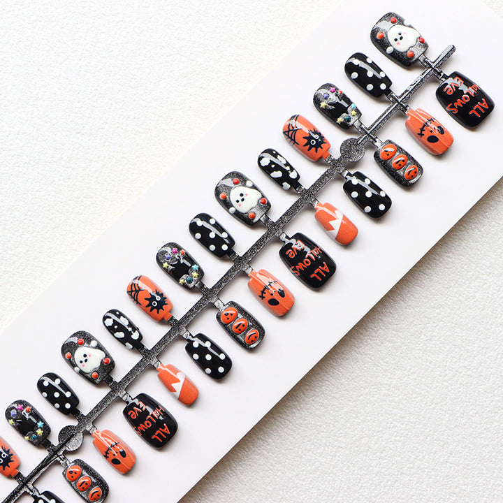 Festive Halloween-Themed Press-On Nail Set Kalsten