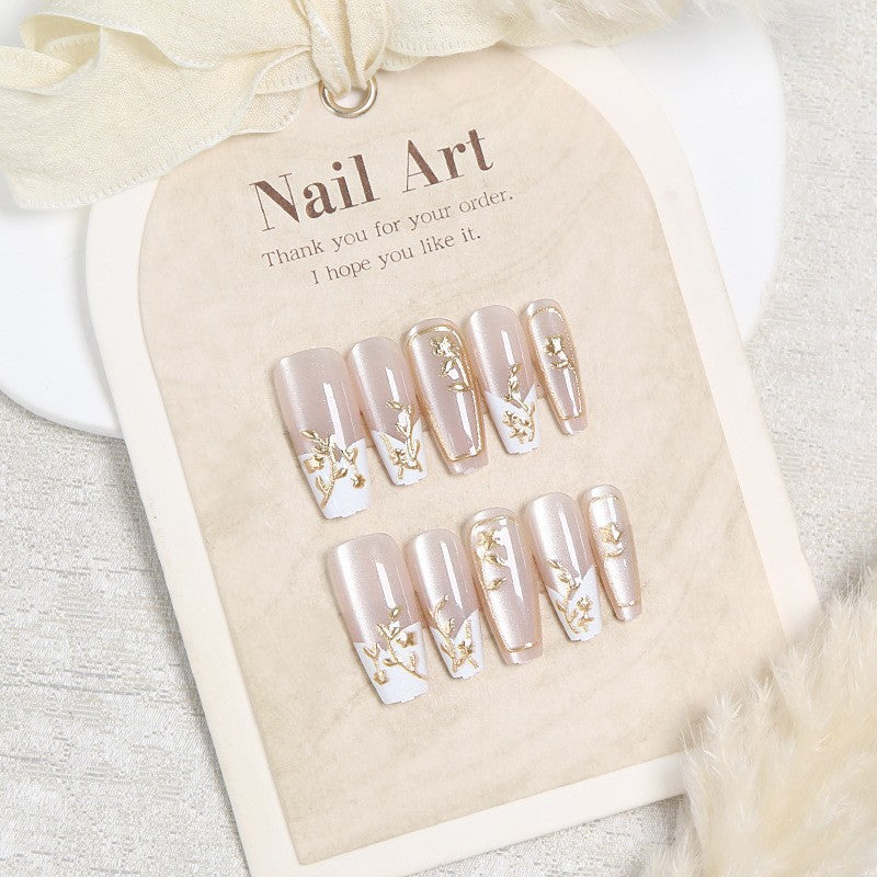 Floral Design Press-On Nail Set Kalsten