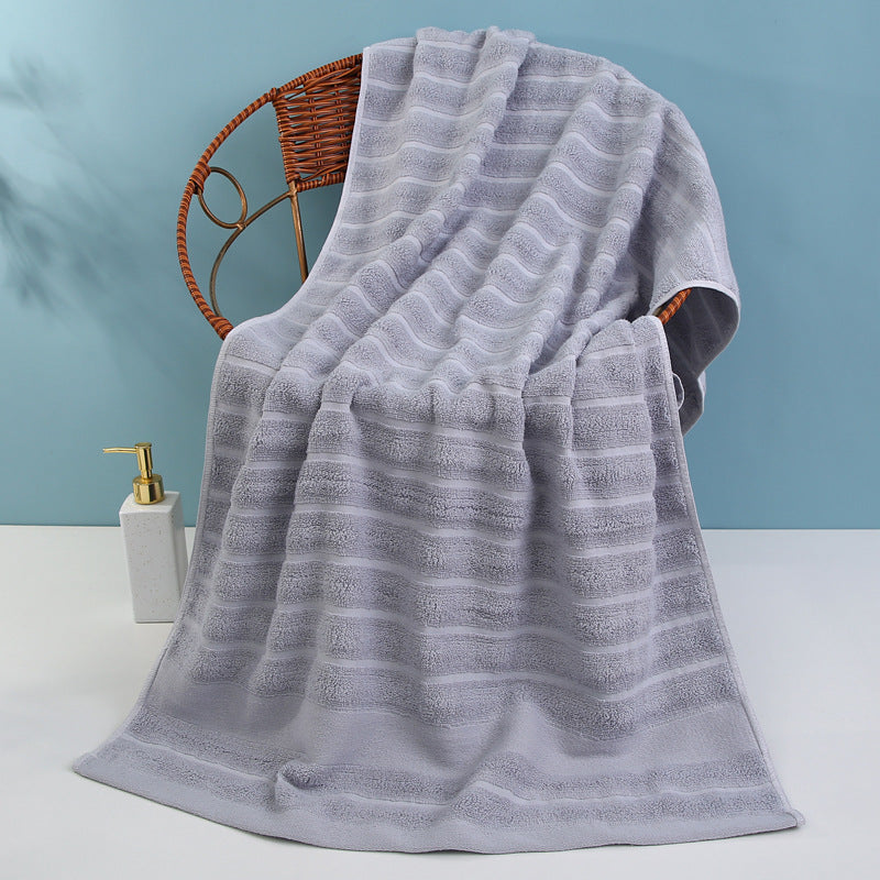 Luxury terry bath towel with elegant striped pattern Kalsten