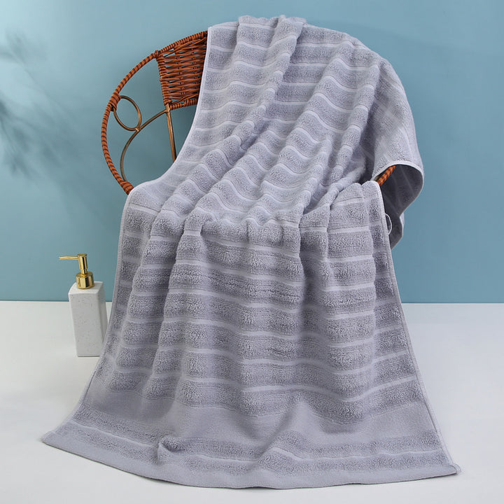 Luxury terry bath towel with elegant striped pattern Kalsten