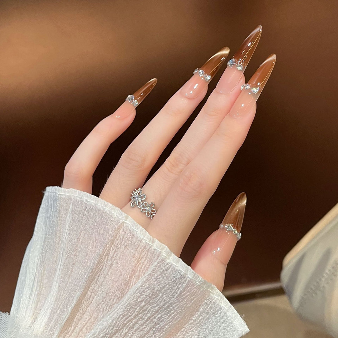 Glamorous Long Stiletto Press-On Nail Extensions Kalsten 1787316087