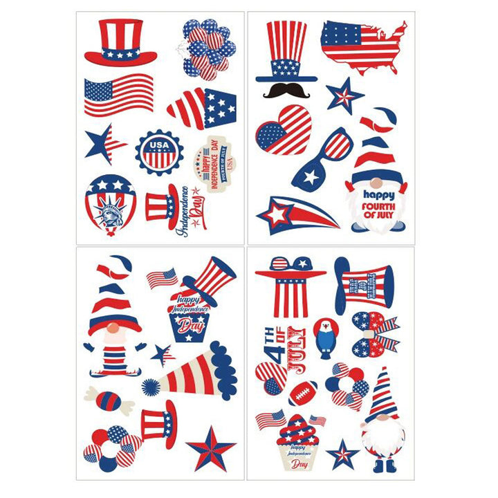Unisex nan patriotic vinyl sticker set with American flag designs and removable designs Kalsten
