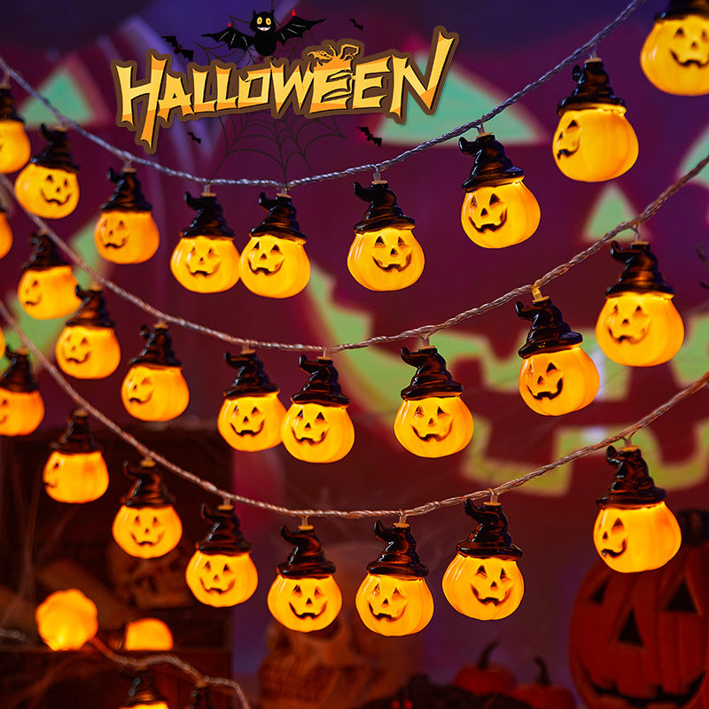 Decorative Halloween string lights with pumpkin motifs Kalsten