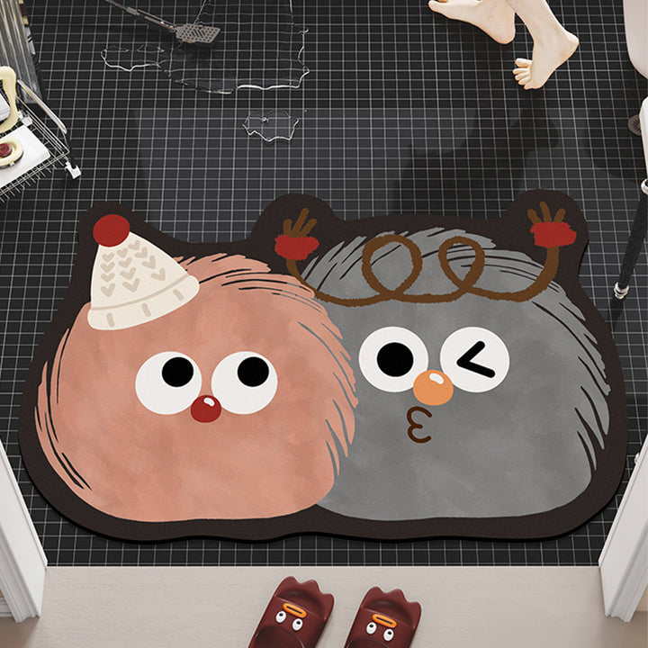 Cartoon-Themed Plush Bath Mat Kalsten