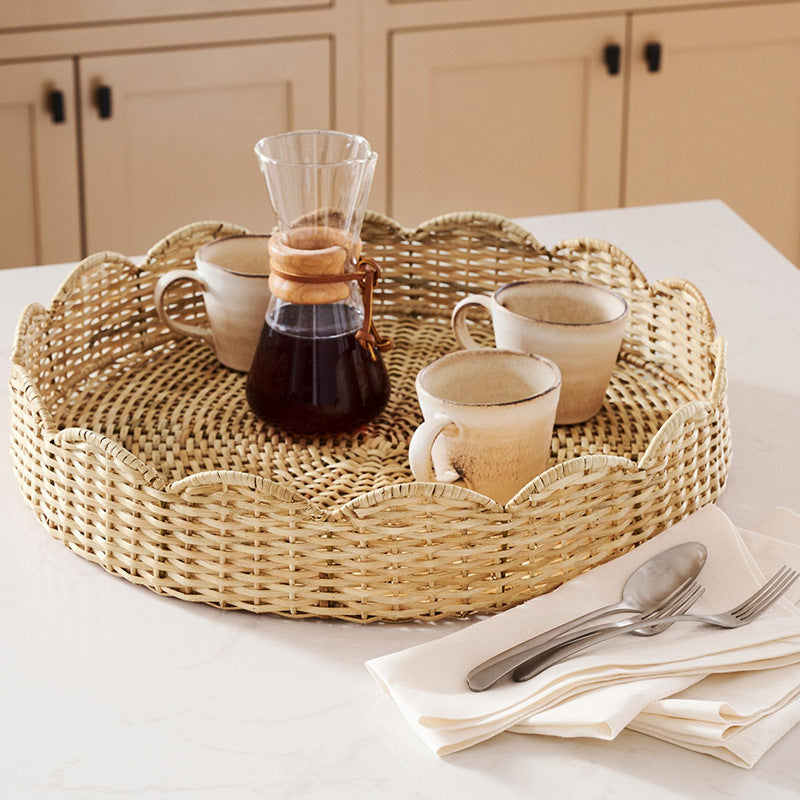 Scalloped Woven Storage Tray Kalsten