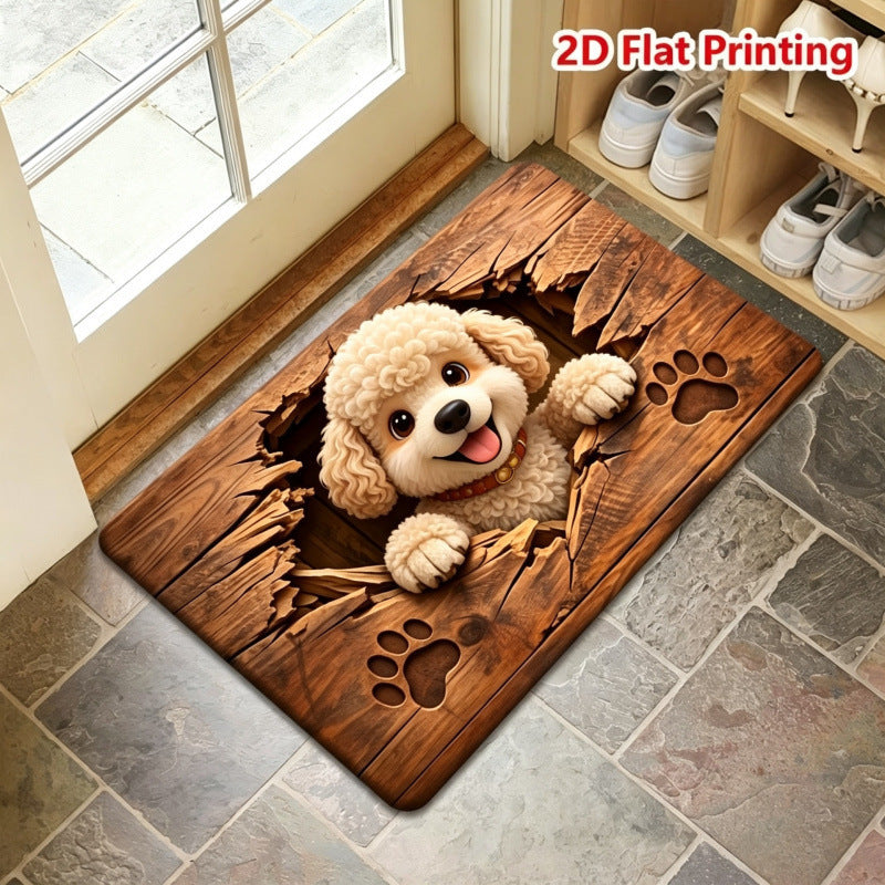 Dog-Themed Decorative Floor Mat
