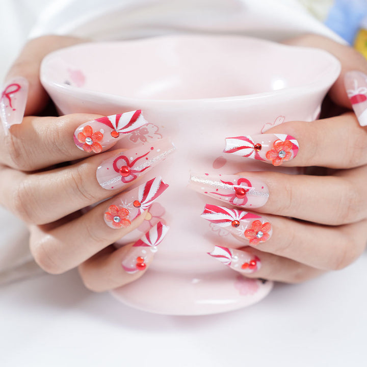 Decorative Floral Nail Tips Kalsten