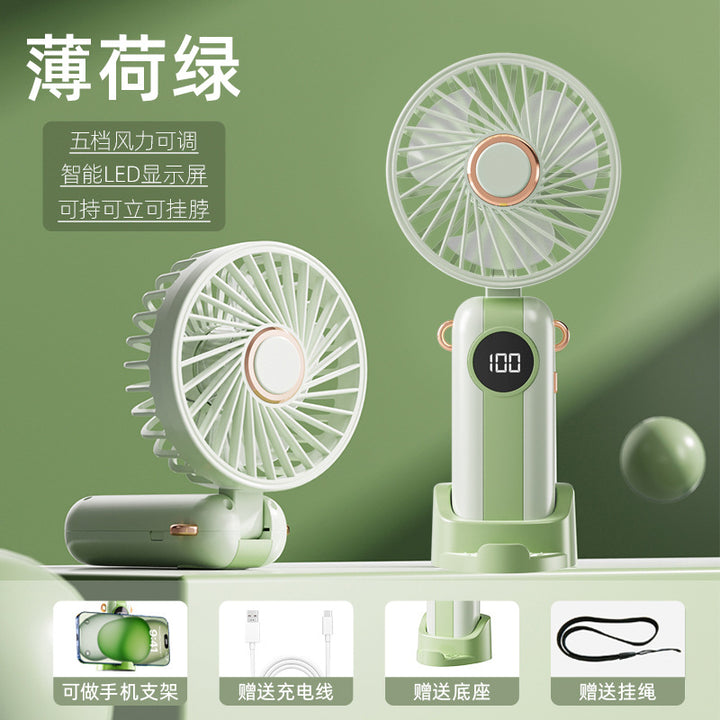 Unisex Portable Fan with Smart LED Display and Variable Speed Control Kalsten