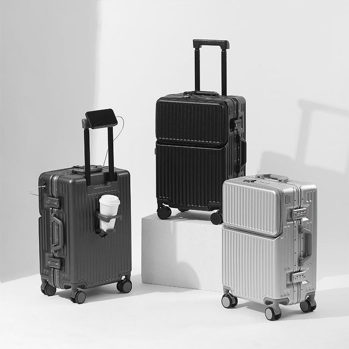 Stylish Multi-Compartment Hard-Shell Travel Suitcase
