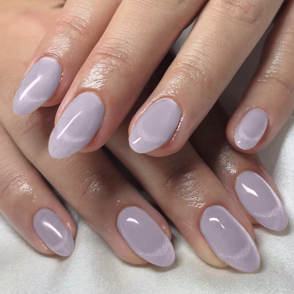Glossy Almond-Shaped Press-On Nails Kalsten