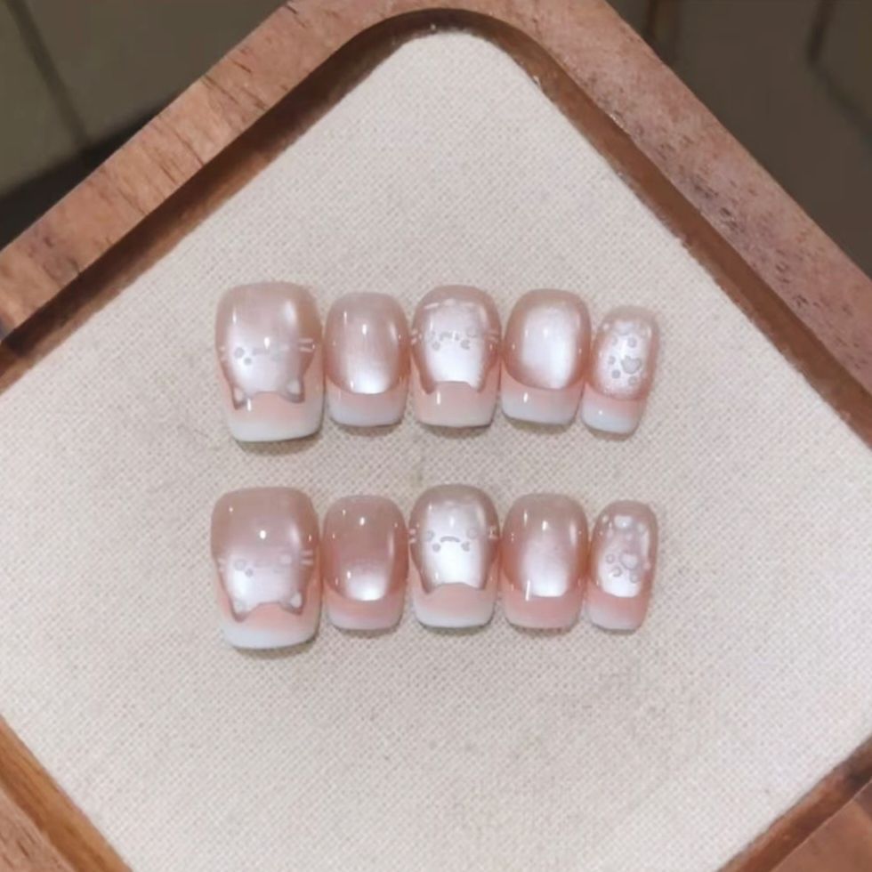 Elegant French Tip Press-On Nail Set Kalsten