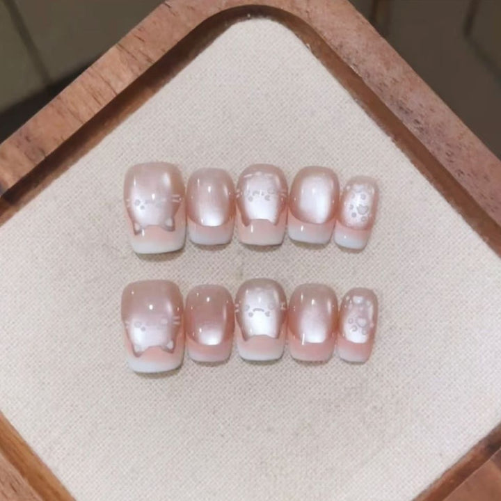 Elegant French Tip Press-On Nail Set Kalsten