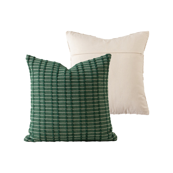 Cotton cushion duo with handwoven texture and hidden zipper Kalsten