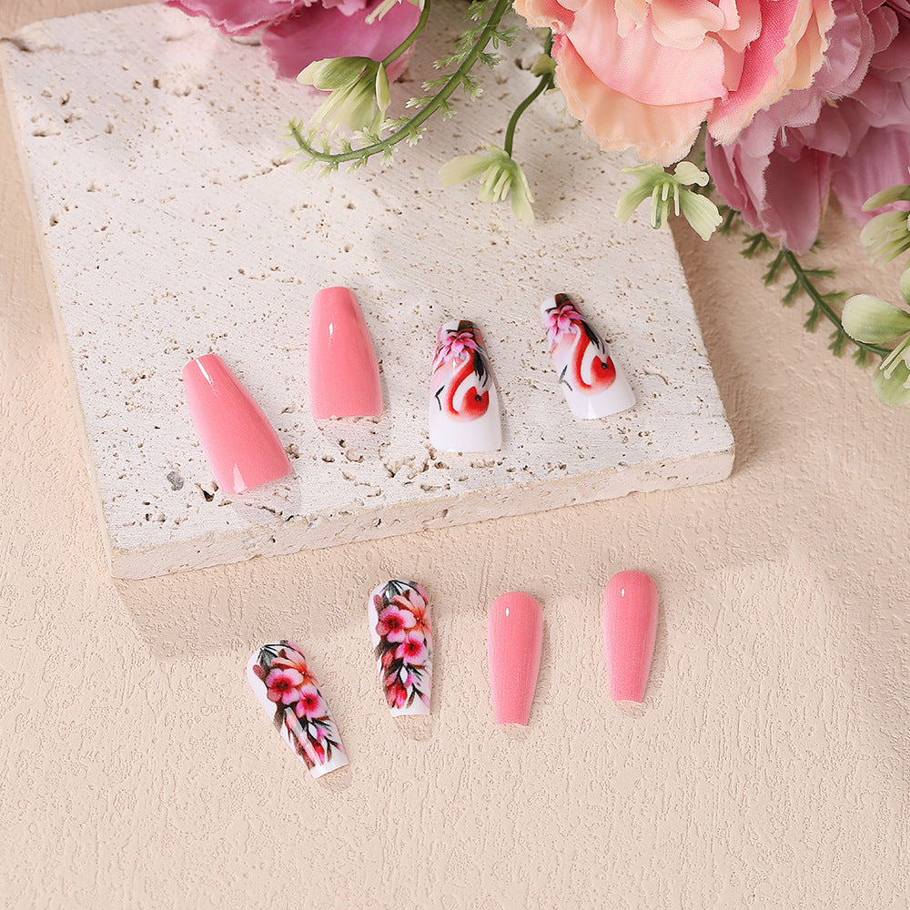Nail Art Set with colorful flamingo and flower patterns Kalsten
