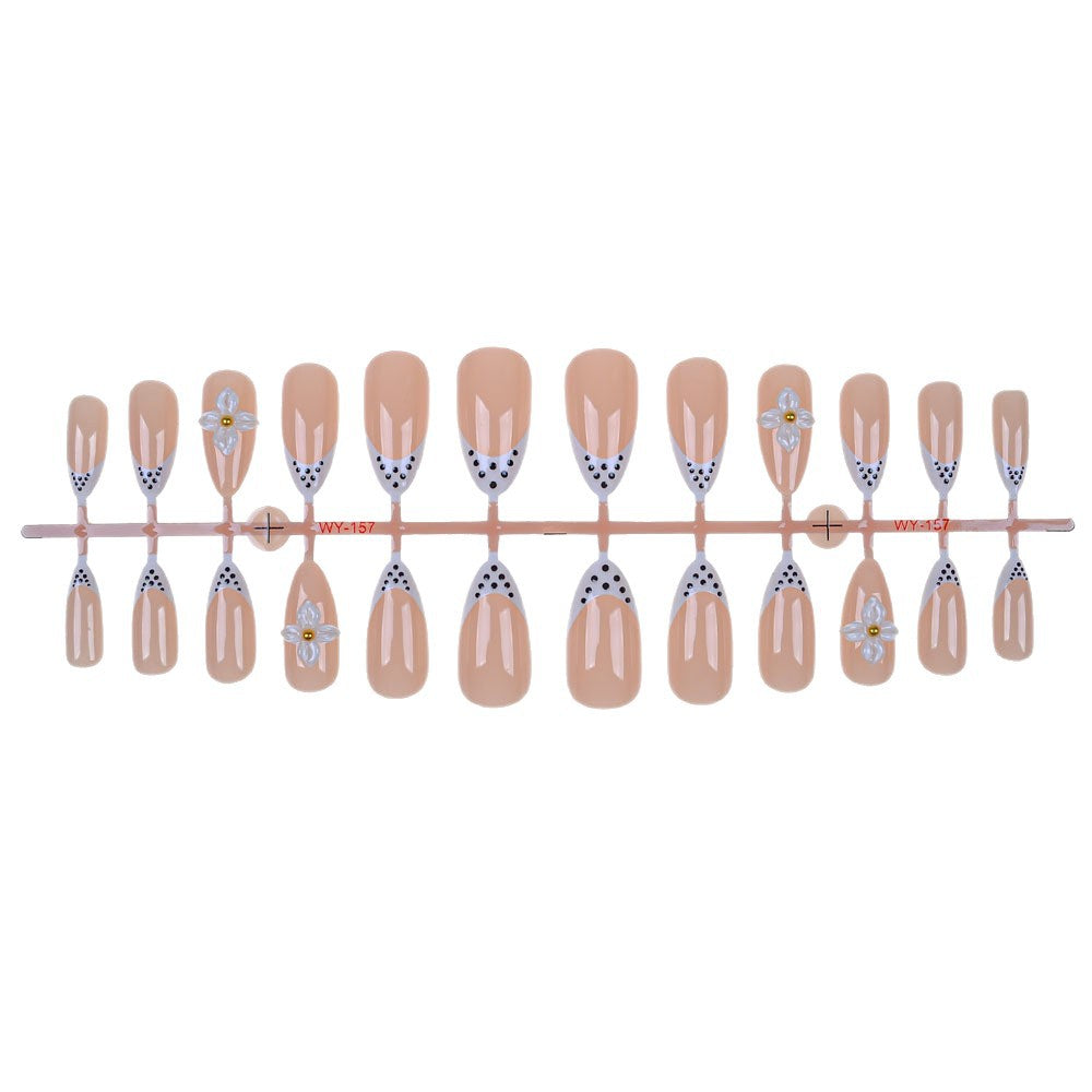 Elegant Floral-Embellished Press-On Nails Kalsten