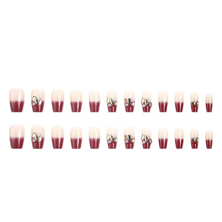 Acrylic nail set with elegant glitter and flower accents Kalsten
