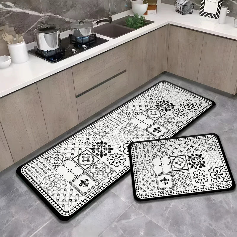 Geometric Pattern Kitchen Runner Mat